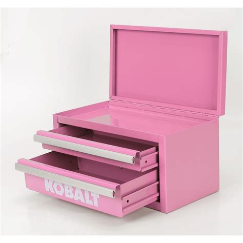 kobalt mini 10.83-in friction 2-drawer pink steel tool box|kobalt mini mini tool box review.